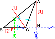 二等分線と中点の作図