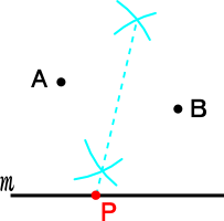 等距離の点の作図